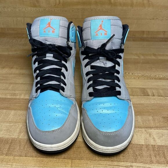 Nike Retro Air Jordan 1 High GS Tide Pool Teal Gray Shoes Size 7Y Womens 8.5 - Picture 3 of 7
